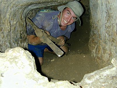 Exavations in Hezekiah's Tunnel