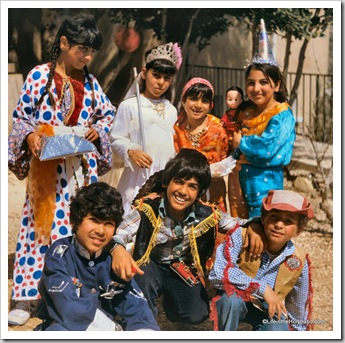 Children in Purim costumes, db810319p175