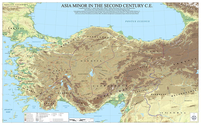 Free Asia Minor Wall Map - BiblePlaces.com